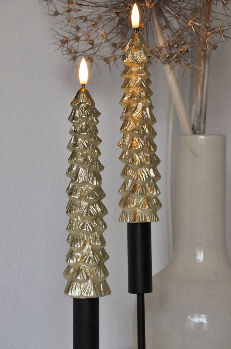 LED-Weihnachtsbaumkerze Gold