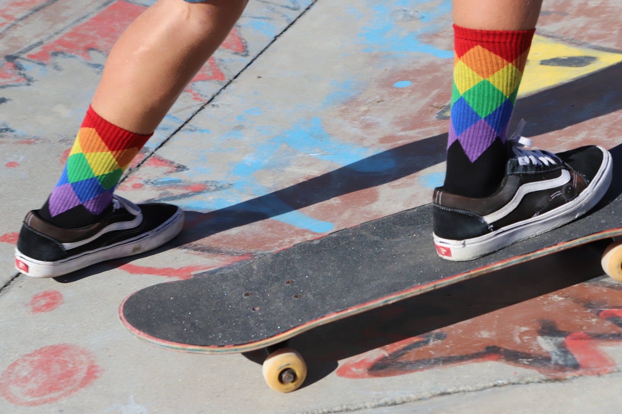 SCHWARZE SOCKEN mit Diamantmuster