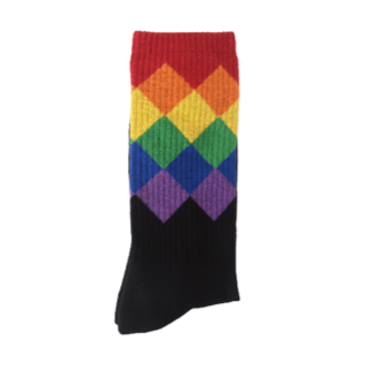 SCHWARZE SOCKEN mit Diamantmuster