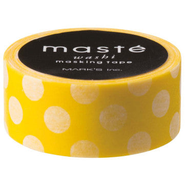 Gelbes Klebeband mit Punkten, Maste - Masking Tape